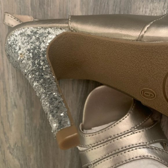NEW FOREVER GOLD HOLLYWOOD GLAM SPARKLE HEEL 6 - Picture 7 of 7